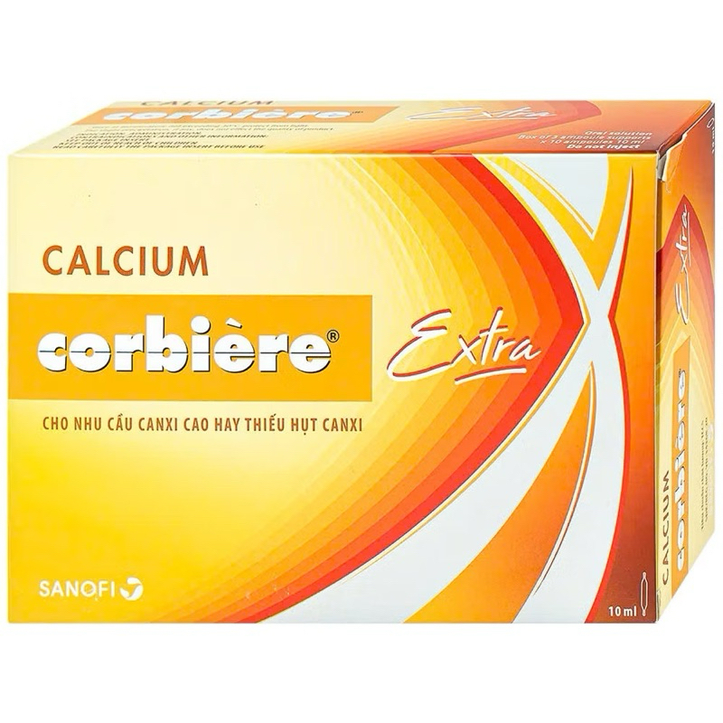 Calcium Corbiere Extra 10ml bổ sung canxi giúp xương răng chắc khoẻ