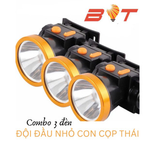 (Chỉ ánh sáng TRẮNG) Combo 3 đèn pin sạc điện đội đầu sáng 6 tiếng có quai đeo đầu dùng làm đèn soi ráy tai, đi phượt..)