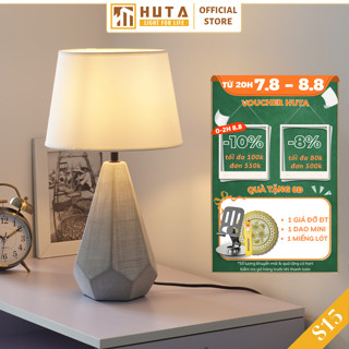 Đèn Ngủ Để Bàn Gốm Sứ HUTA Light For Life S15 Sang Trọng Trang Trí Khách Sạn, Điều Chỉnh Độ Sáng