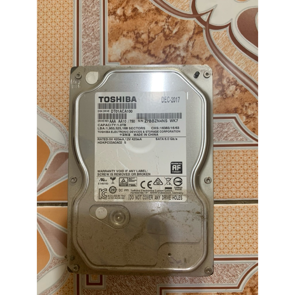 Ổ cứng HDD 1Tb cũ
