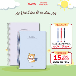  Sổ Klong sổ A4 kẻ ngang 200 300 trang lò xo đơn giấy 100gsm vở viết cho học sinh văn phòng 598 599 