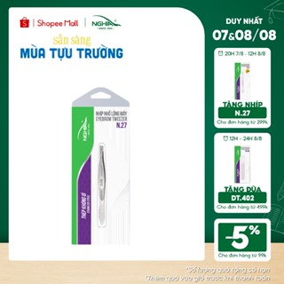 Nhíp Nhổ Lông Mày, Lông Mũi, Lông Nách, Tóc Bạc Inox KỀM NGHĨA N.27 BINE - Đầu Xéo