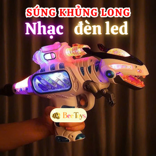 Đồ chơi khủng long bạo chúa có nhạc đèn led âm thanh vui nhộn đồ chơi âm nhạc hình khủng long cho bé Bee Toys
