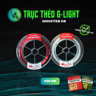   Cuộn 60m  Trục Thẻo Câu Đài G-LIGHT Monster G8 Săn Hàng Cá Lớn - Cước Câu Cá Trắm Đen - Cuộn 60m - Giang Nam Định 