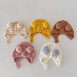 Nón Len Cho Bé Trai Bé Gái Trùm Đầu Mùa Đông 3-24 Tháng M56