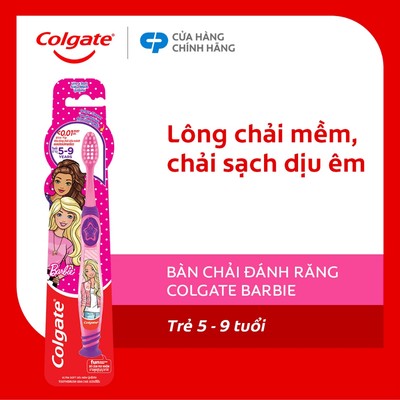 [HB Gift] Bàn chải đánh răng Colgate họa tiết Barbie dành cho bé