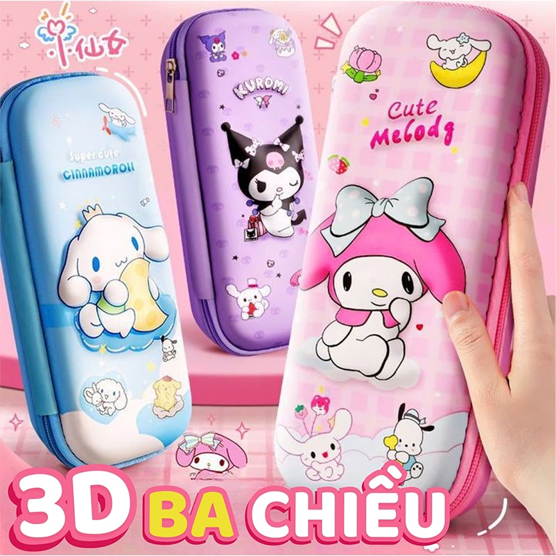 Túi Đựng Bút Nhiều Ngăn Hình Hoạt Hình - Hộp Bút Cao Cấp Chống Nước, Đẹp, Tiện Lợi Cho Học Sinh