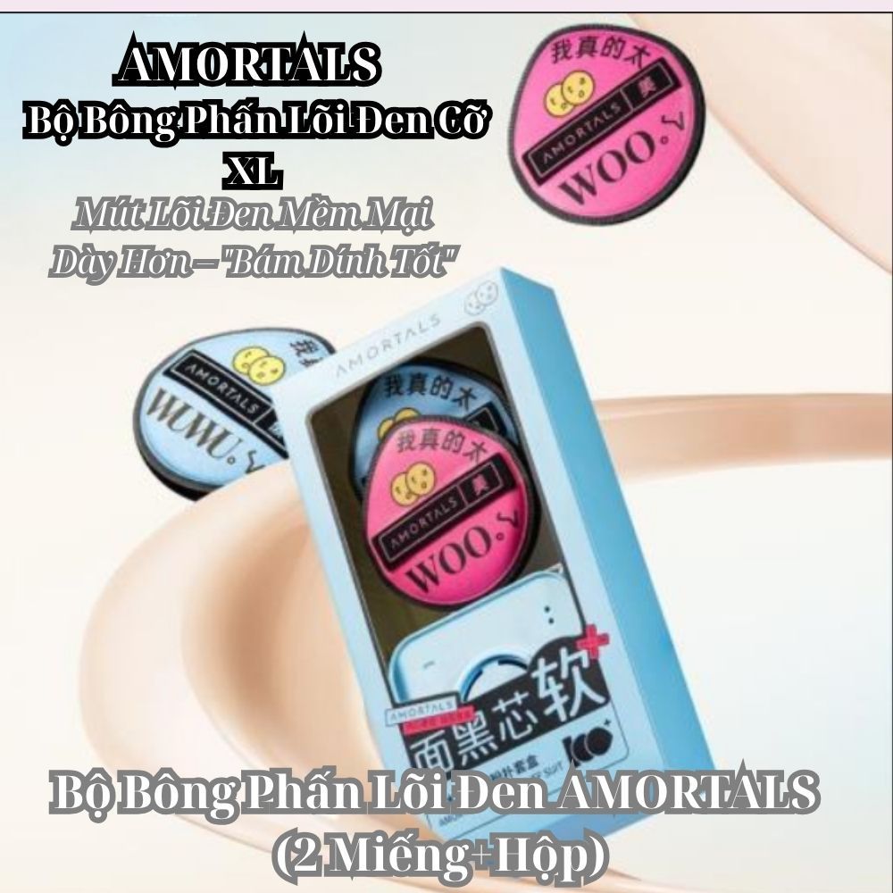 Ảnh 8 của Mút xốp trang điểm AMORTALS Tán đều kem nền, cushion, che khuyết điểm giúp lớp trang điểm mịn màng