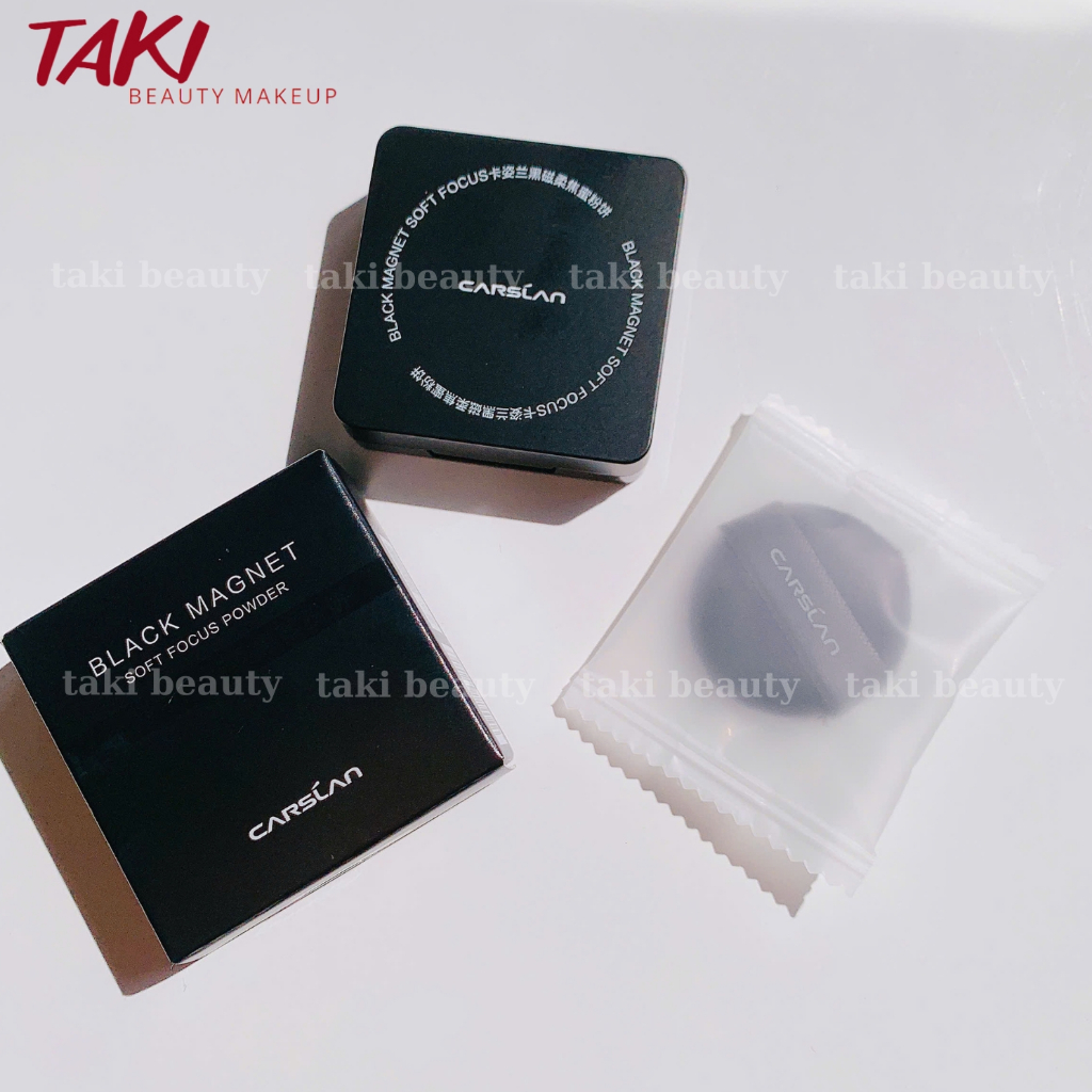 [ Mini Size ] Phấn Phủ Nén + Bột Kiềm Dầu Mịn Mướt Carslan Nắp Đen 1g