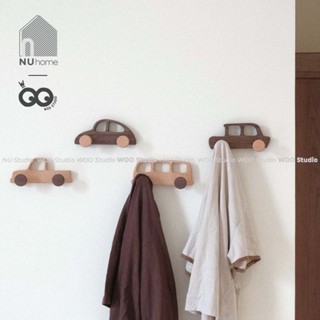Móc gỗ treo đồ hình xe ô tô - Kaha | NU Home | móc treo quần áo mũ nón thiết kế mộc mạc đẹp mắt