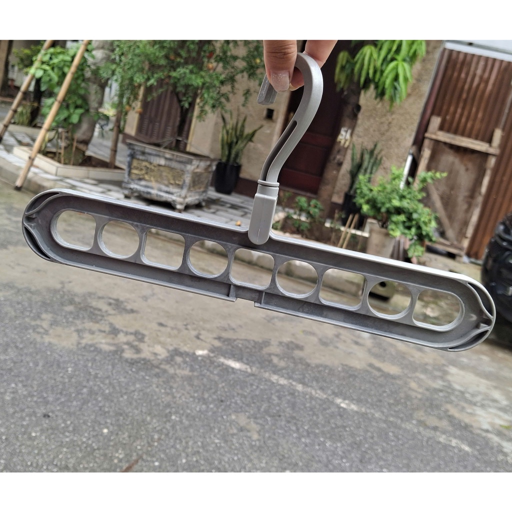 Móc Treo Quần Áo Đa Năng 9 Lỗ Nhựa PVC Cao Cấp Tiết Kiệm Không Gian Tủ Đồ