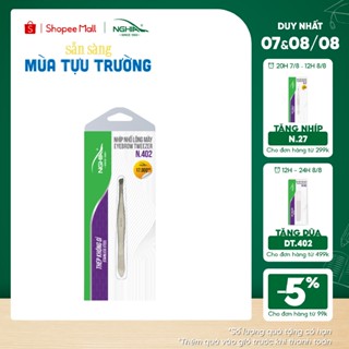 Nhíp Nhổ Lông Mày, Lông Mũi, Lông Nách, Tóc Bạc Inox Kềm Nghĩa N.402 - Đầu Xéo