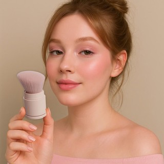 Cọ tán má hồng kem - tán nền mini có nắp đậy COLOURPOP Kabuki Multi purpose C122