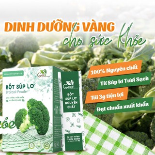 Bột súp lơ nguyên chất Goce (Bông cải xanh) - 72g (24 gói x 3g)