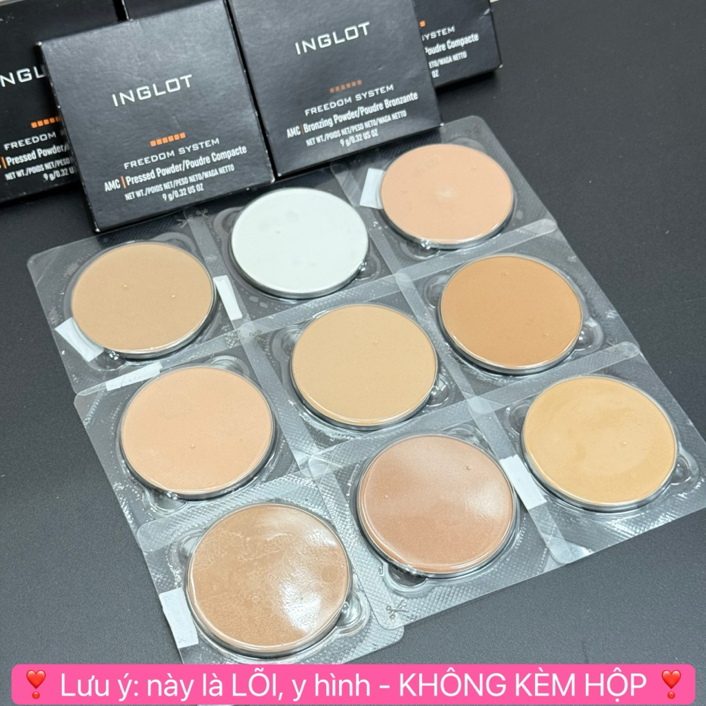 [ LÕI ] Phấn phủ – Bronzer – Highlight INGLOT AMC Freedom System 9g lỗi nhẹ không hộp, đa tông màu, 