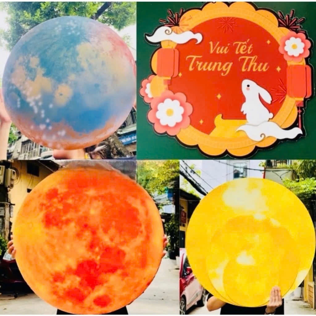 MẶT TRĂNG Decor Tết trang trí nhà cửa chống nước (Hình ảnh thật) vui tết Trung thu
