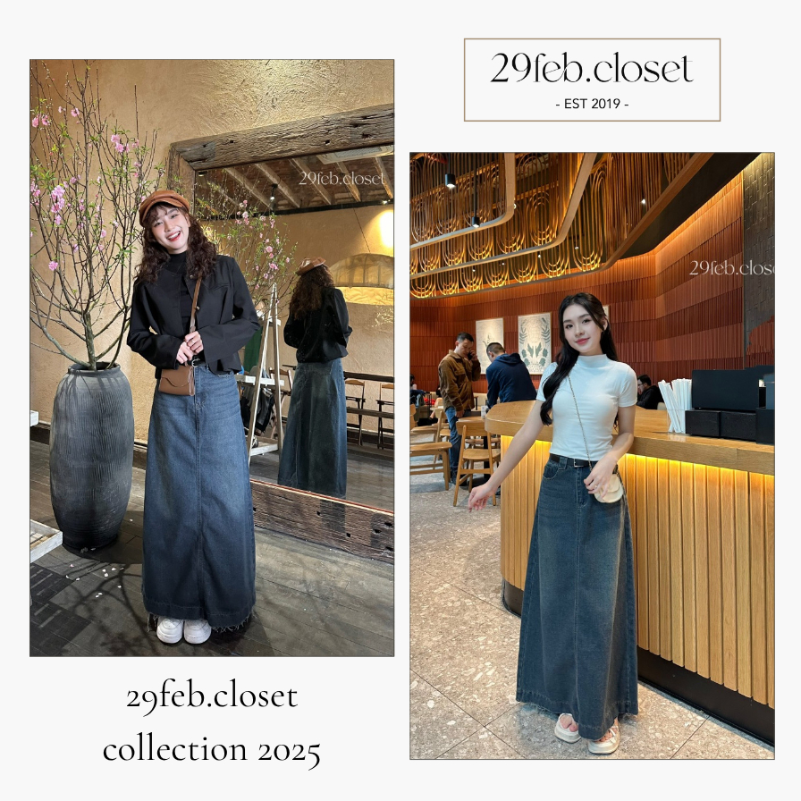 Chân Váy Jeans Bò Dáng Suông Dài Lưng Cao Tua Rua Gấu Thời Trang Hàn Quốc - 29feb.closet - CV43 | BigBuy360 - bigbuy360.vn