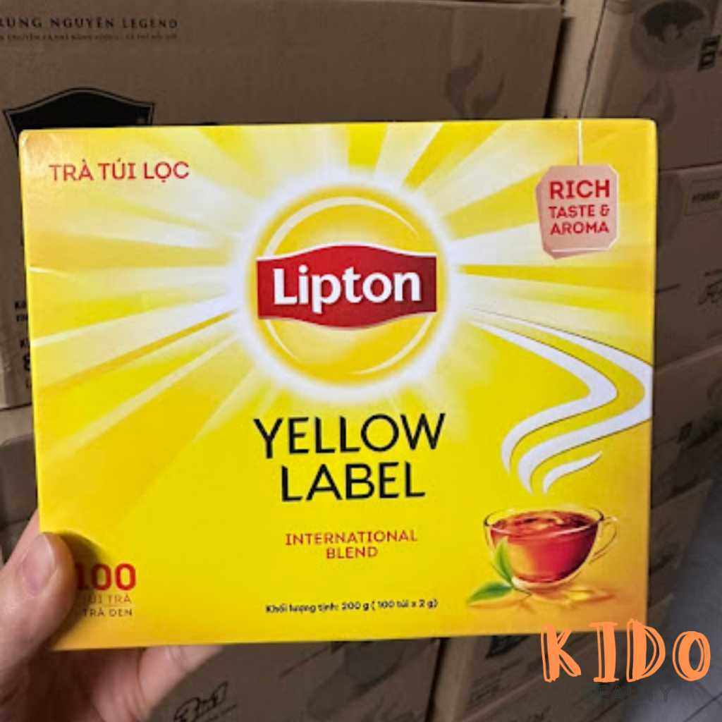 Trà LIPTON Túi Lọc Nhãn Vàng (Hộp 25 Gói | 100 Gói)