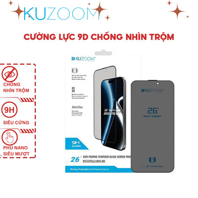 Kính Cường Lực Chống Nhìn Trộm Chính Hãng KUZOOM Cho  X-11-12-13-14-15-16-Chống Bám Bụi Màng Loa