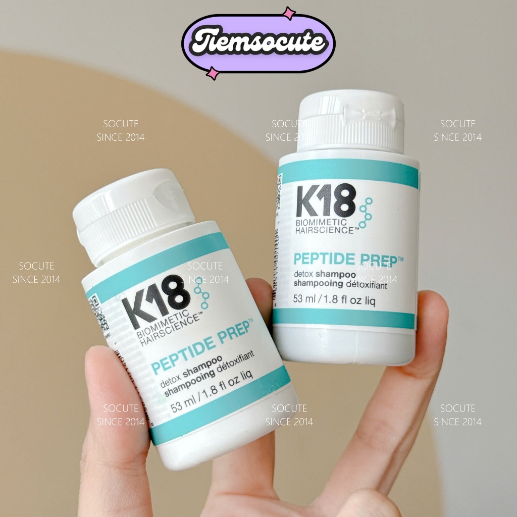 [Chính Hãng] Dầu Gội làm sạch sâu bụi bẩn tích tụ K18 PEPTIDE PREP™ detox shampoo Minisize 53ml