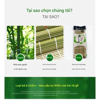 Dụng Cụ Cuộn Sushi Bằng Gỗ – Mành Tre Tự Nhiên, Không Dính, Cuộn Đẹp, Dễ Dùng