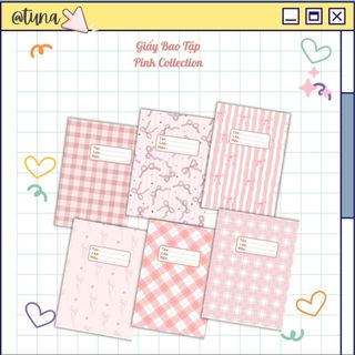  Bọc Vở Giấy Bao Tập Học Sinh Pink Coquette Nhiều Màu Theo Chủ 
