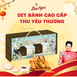  Hộp 4 Bánh Trung Thu Bảo Ngọc Cao Cấp "Thu Yêu Thương"  80g Bánh  