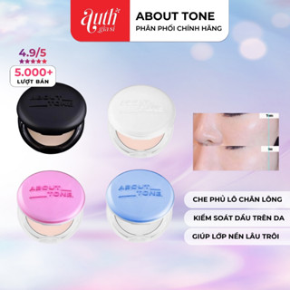    Siêu HOT   Phấn Phủ About Tone Powder Pact Dạng Nén Nâng Tone Kiềm Dầu Siêu Lì Mịn Lâu Trôi 