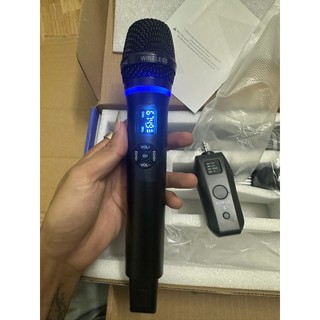 Micro Mixer không dây 2 micro Rayco S311B plus+ dùng cho mọi Loa, Loa Bluetooth, jack 3.5 -bảo hành 12 tháng