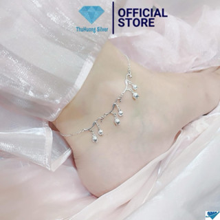 Lắc nữ THJ -Lắc tay và chân hoa linh lan may mắn chuẩn bạc ta-THU HUONG SILVER 