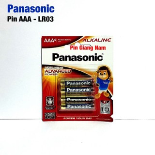 Pin AAA Panasonic Alkaline 1.5V vỉ 4 viên Loại Tốt Hàng Chính Hãng