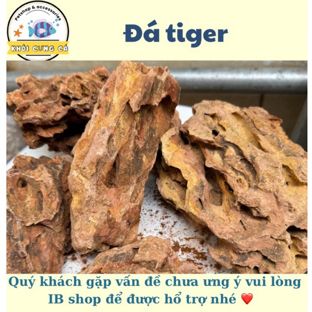 Đá trầm tích- Đá tiger dùng trang trí hồ cá cảnh, bể thủy sinh,Biotop
