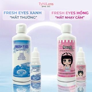 Nước Ngâm, Nhỏ Mắt Chuyên Dụng Cho Lens Thương Hiệu Fresh Eyes Màu Xanh, Hồng 150ml