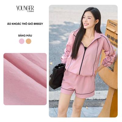 Đồ bộ thô gió nữ Younger By Cardina tách set áo dài tay quần short đùi  5YGNF12  5YQSA12