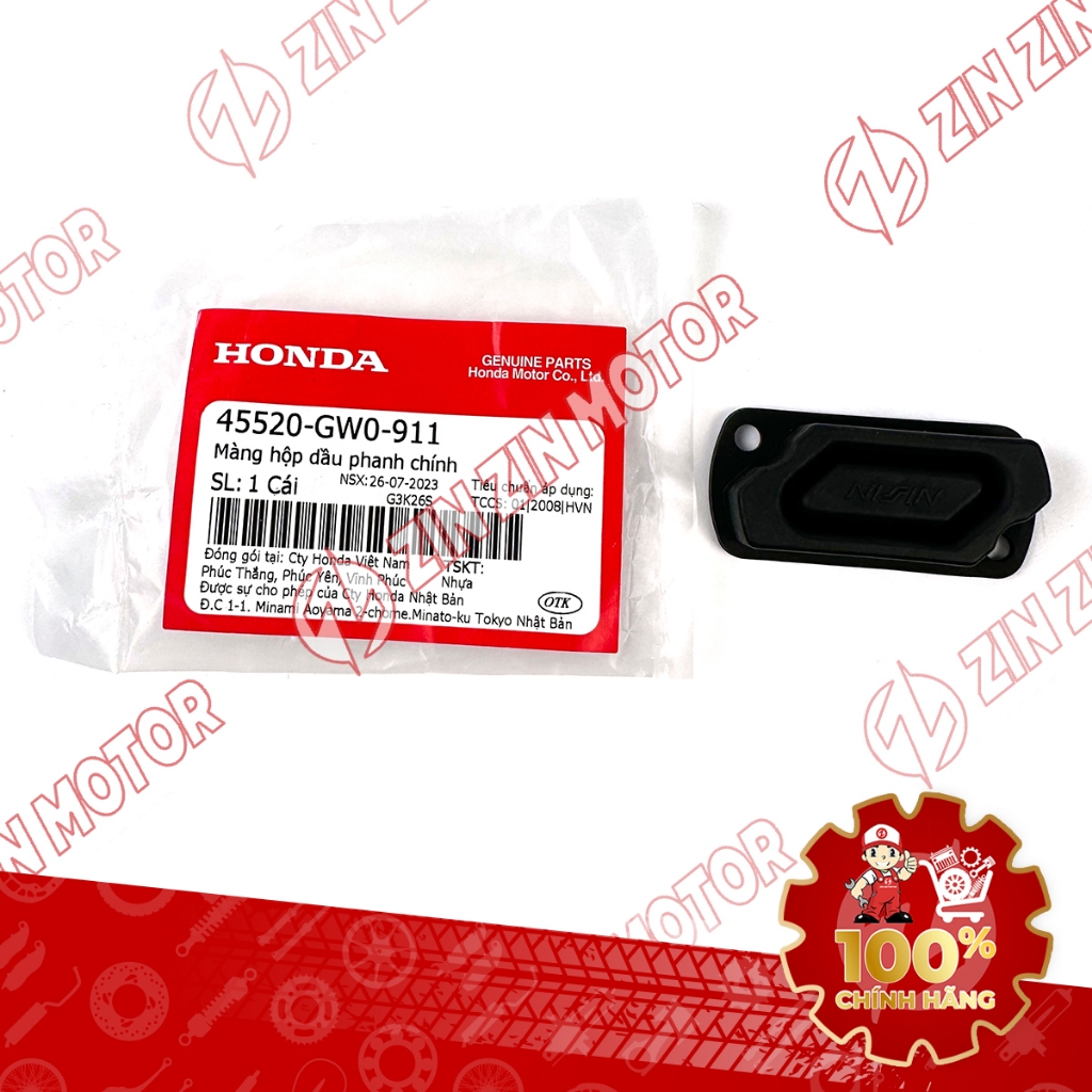 Màng Hộp Dầu Phanh Thắng Sử Dụng Chung Cho Nhiều Xe Honda 45520-GW0-911 Chính Hãng - ZZM