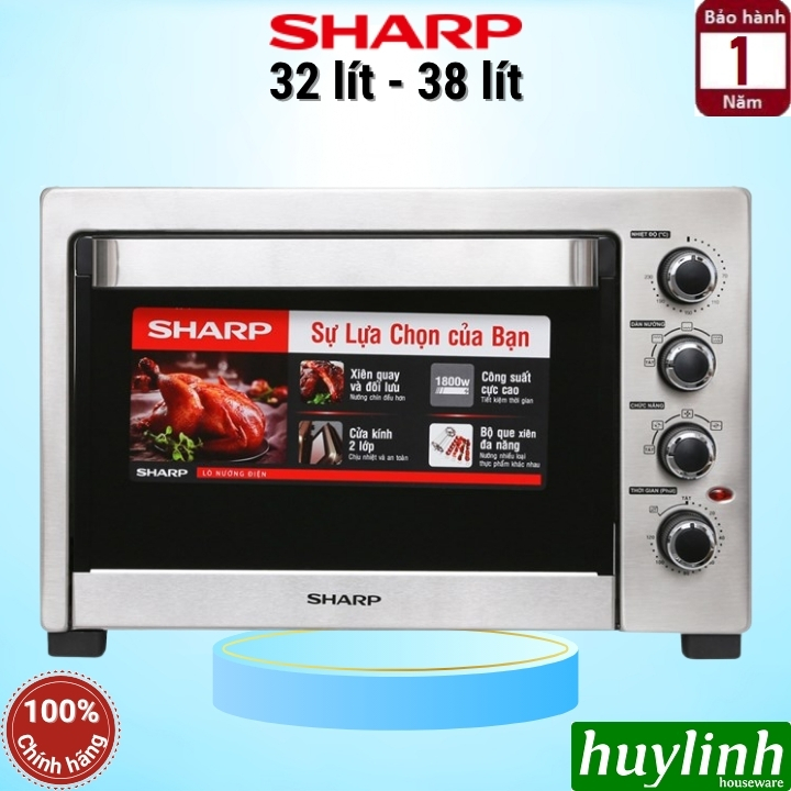 Lò nướng đối lưu 32 lít Sharp EO-A324RCSV-ST [12 chức năng] - [A323RCSV - 5 chức năng] [A384 - 12 chức năng - 38 lít]