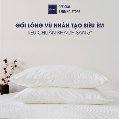 Gối lông vũ nhân tạo Microfiber Changmi Bedding siêu êm tiêu chuẩn khách sạn 5 sao - 1 chiếc