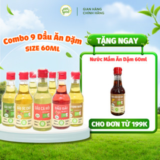 Combo 9 Chai Dầu Ăn Dặm ECOFOOD  Ép Lạnh 60ml – Dinh Dưỡng Vàng Cho Bé Yêu