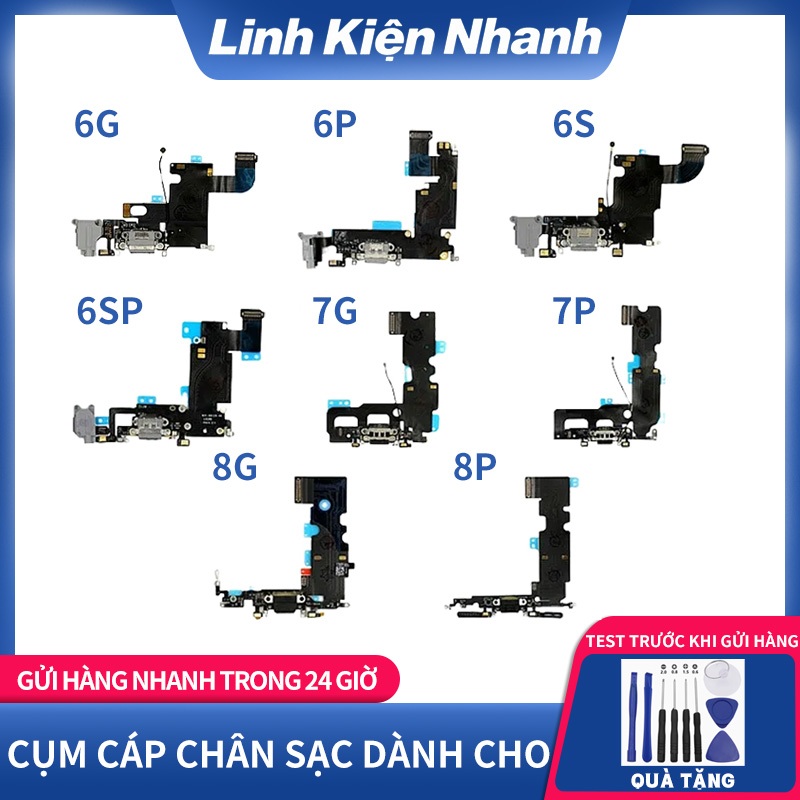CỤM CÁP CHÂN SẠC DÀNH CHO 6G 6PLUS 6S 6SPLUS 7G 7PLUS 8G 8PLUS