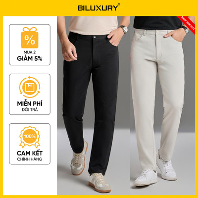 [GIÁ CHỈ TỪ 429K] Quần Kaki Dài Nam 9QKKT510/9QKKT001 Biluxury Cao Cấp Thiết Kế Basic Bền Màu Co Giãn