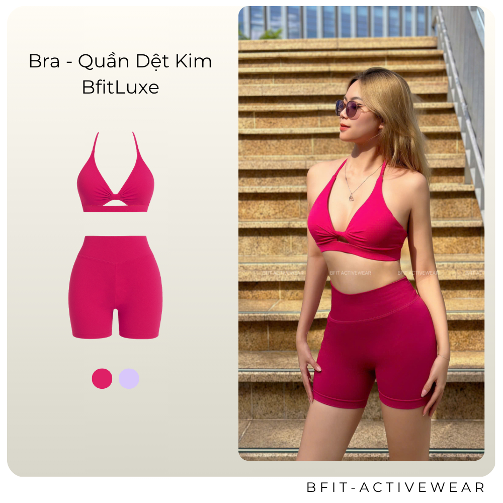 Set tập gồm áo bra mix quần dệt kim cao câp siêu mềm Bfit A0008-Q0013
