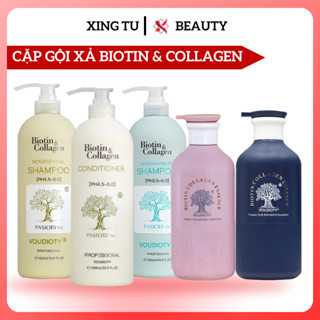 Cặp Dầu Gội Xả BIOTIN COLLAGEN Voudioty Gội BIOTIN Giảm Rụng Tóc Ngăn Gàu Kiềm Dầu Phục Hồi Tóc Khô Xơ - Xingtu Beauty