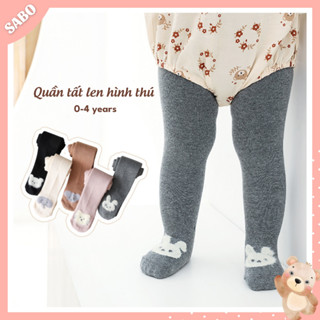 Quần Tất Len Liền Bàn Hình Thú 5D Mềm Mại Ấm Áp Dễ Thương Cho Bé Trai Bé Gái 0-4 Tuổi
