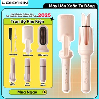 Máy uốn tóc xoăn tự động 3 trục thay đổi đường kính uốn 28/32/40mm và Máy tỉa tóc nữ Lokykin phiên bản 2025