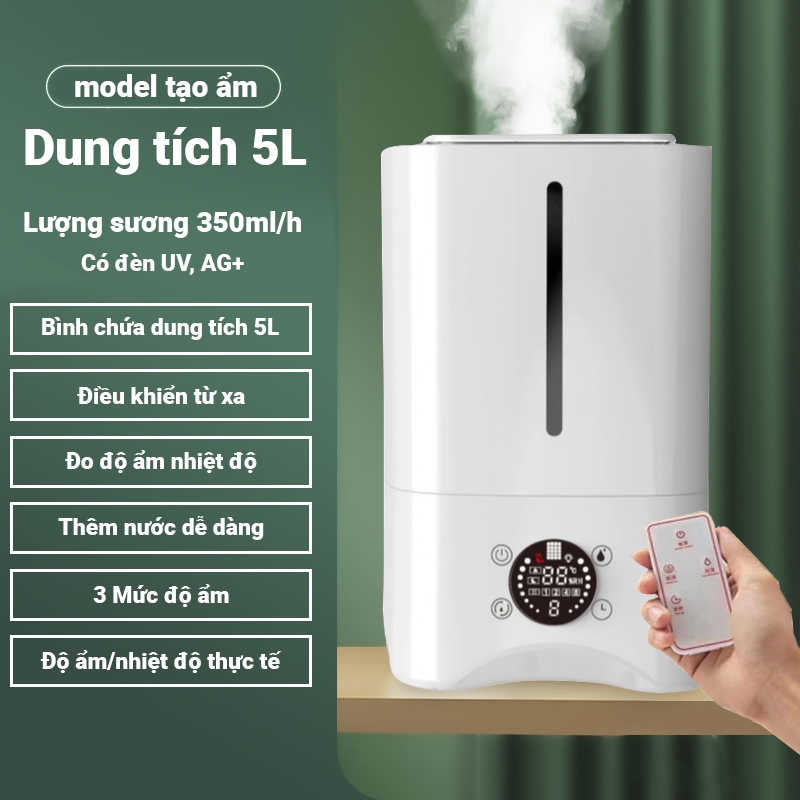 Máy Phun Sương Tạo Ẩm Không Khí Xiaomi/Beemi 5 lít Khuếch Tán Tinh dầu Công Suất 25W Có điều khiển từ xa
