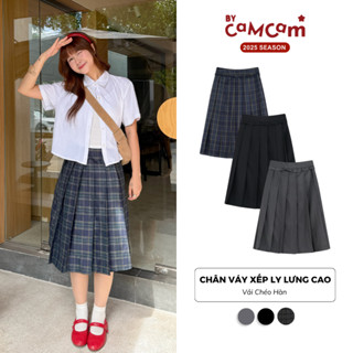 Chân Váy Dài Xếp Ly Bycamcam Lưng Cao Phong Cách Hàn Quốc CCN063