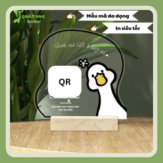Bảng mica in mã quét qr để bàn, in theo yêu cầu bằng mica bền đẹp chất lượng cao cấp, thời gian in siêu nhanh