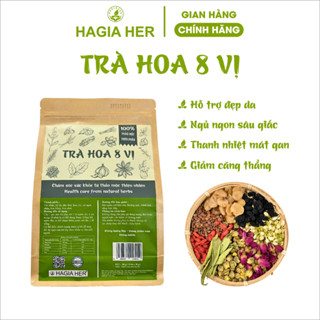 THẢO DƯỢC HẬU GIANG - Trà Hoa 8 Vị - Hỗ Trợ Đẹp Da Ngủ Ngon - Set 10 Gói 300 Gram
