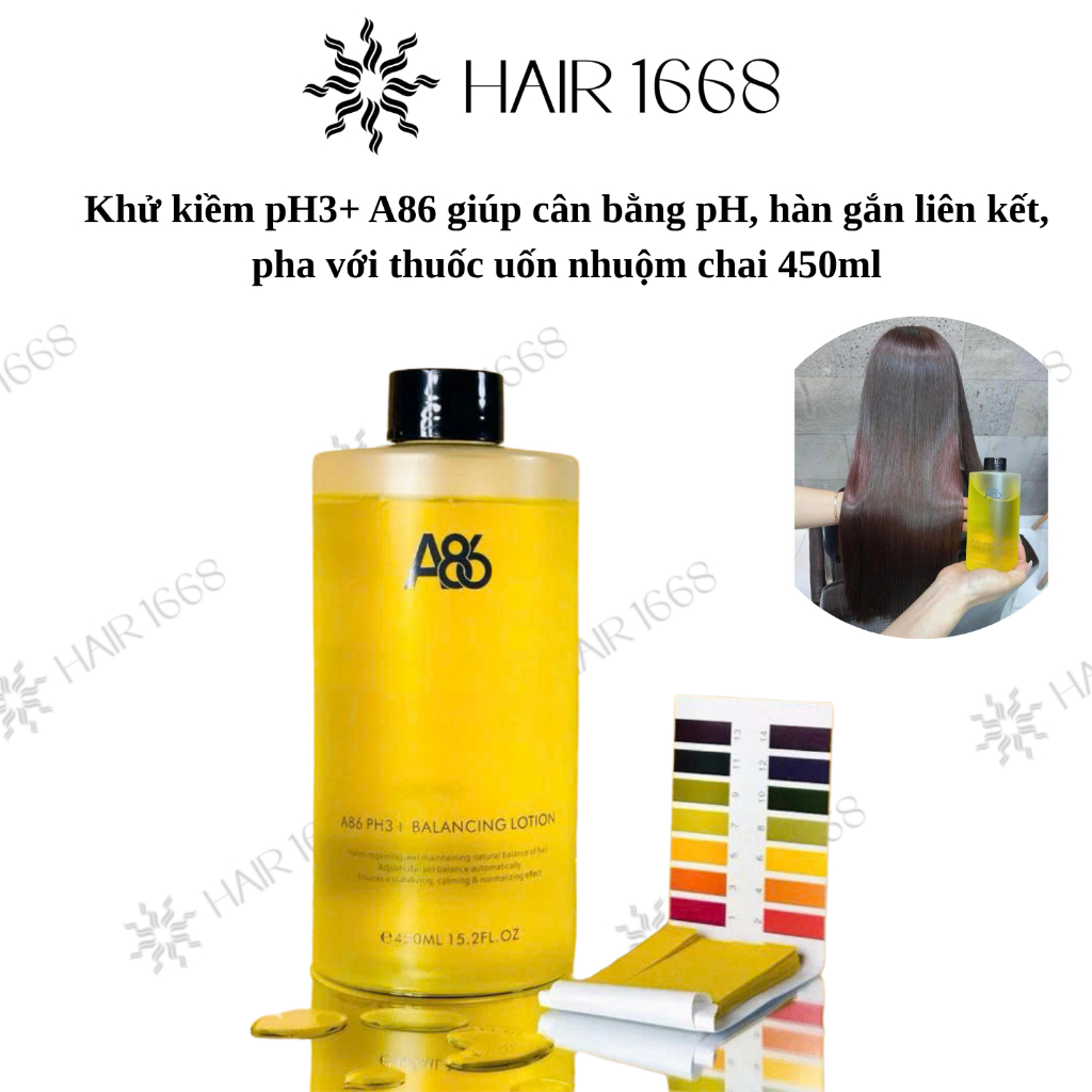 Khử kiềm pH3+ A86 giúp cân bằng pH, hàn gắn liên kết chai 450ml