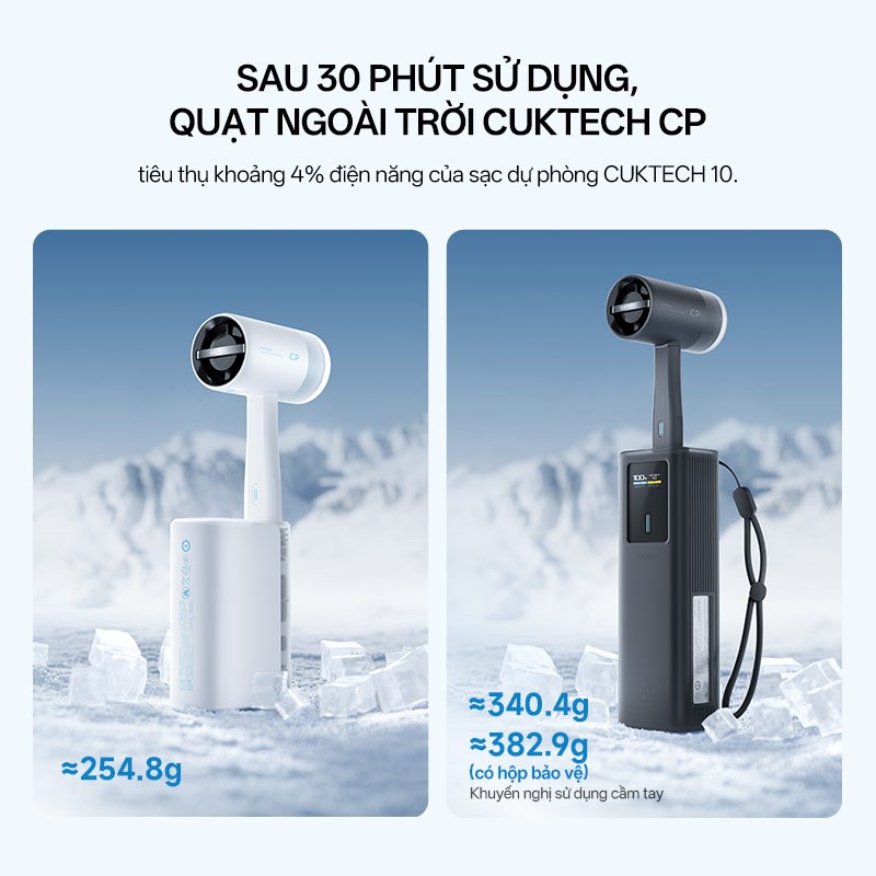 CUKTECH Quạt Cầm Tay Mini Ngoài Trời USB – 3 Cấp Độ Gió Tương Thích Powerbank Quạt Di Động | BigBuy360 - bigbuy360.vn